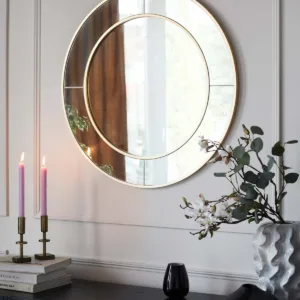 Elton Medium Round Wall Mirror Gold