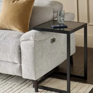 Ezra Smoked Glass Tray Table