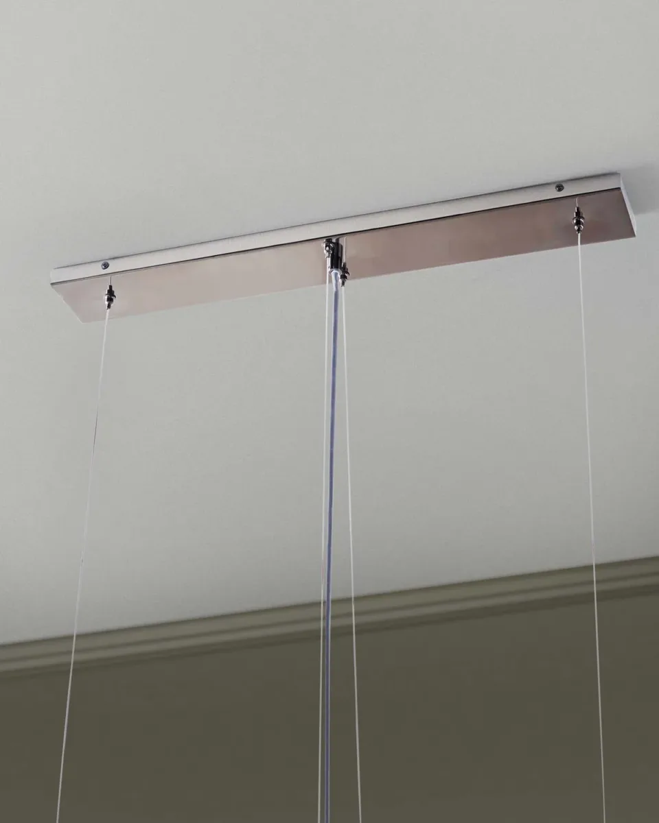 Estelle smoked ombre glass adjustable pendant light - Image 4