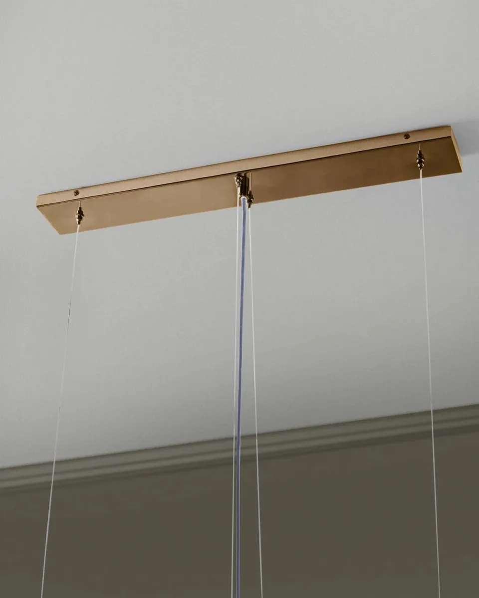 Estelle white glass adjustable pendant light - Image 4