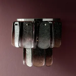 Estelle smoked ombre glass wall light