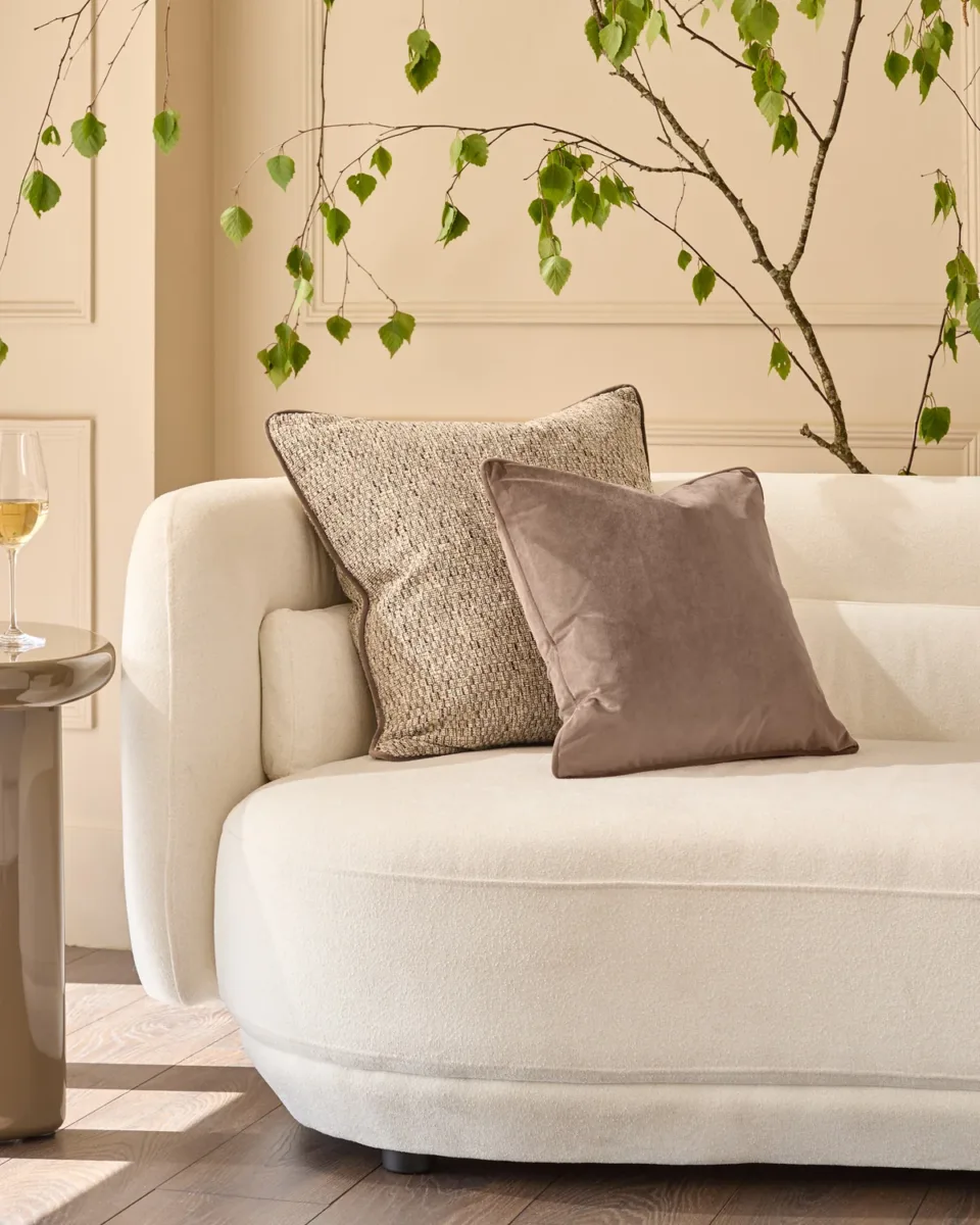Fabian natural large fabric cushion - Image 2