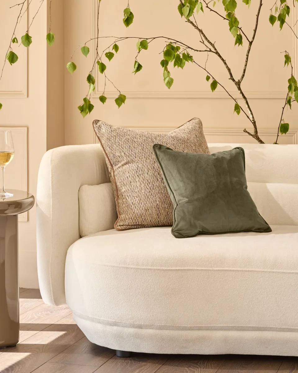 Fabian green large fabric cushion - Image 2