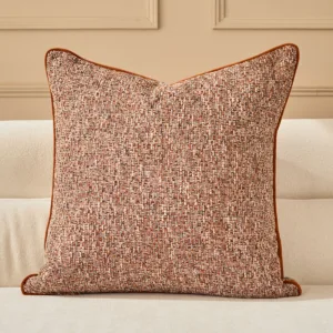 Fabian rust large fabric cushion