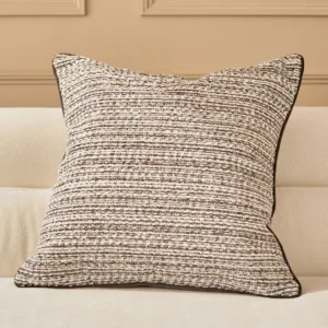 Franco chocolate patterned large fabric cushion