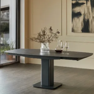 Fraser dark grey ceramic 4-6 extending dining table