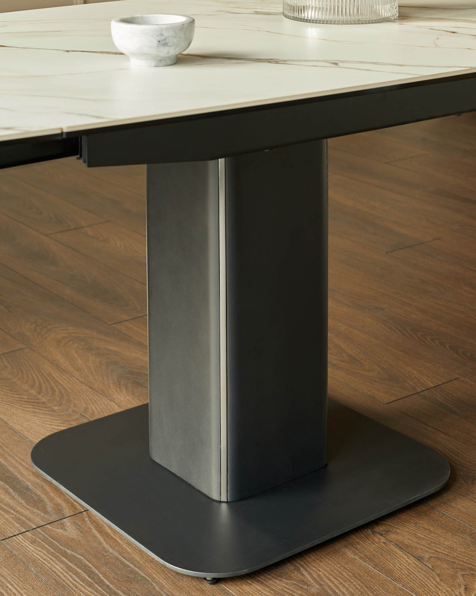Fraser natural ceramic extending 4-6 seater dining table - Image 11