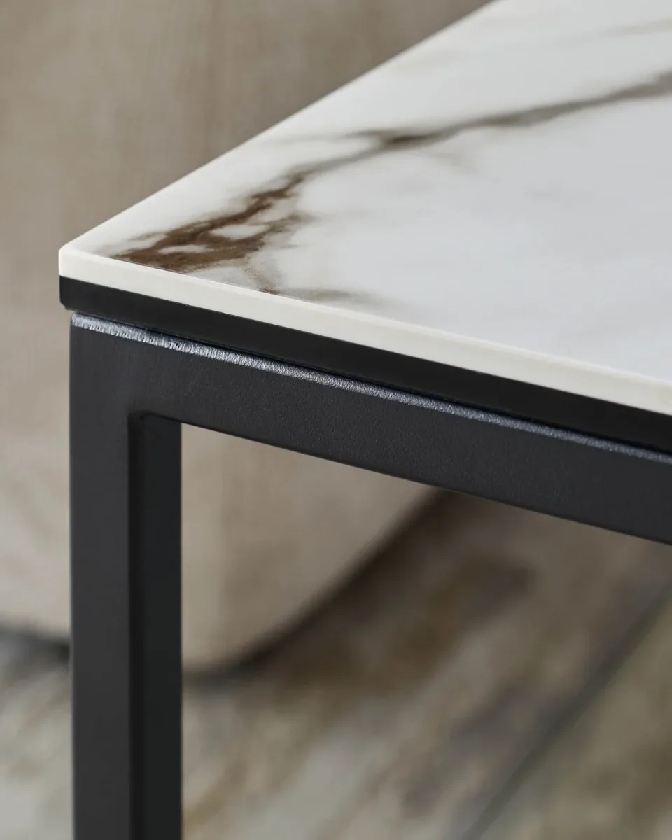 Georgia natural ceramic side table - Image 4