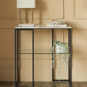Georgia natural ceramic small console table