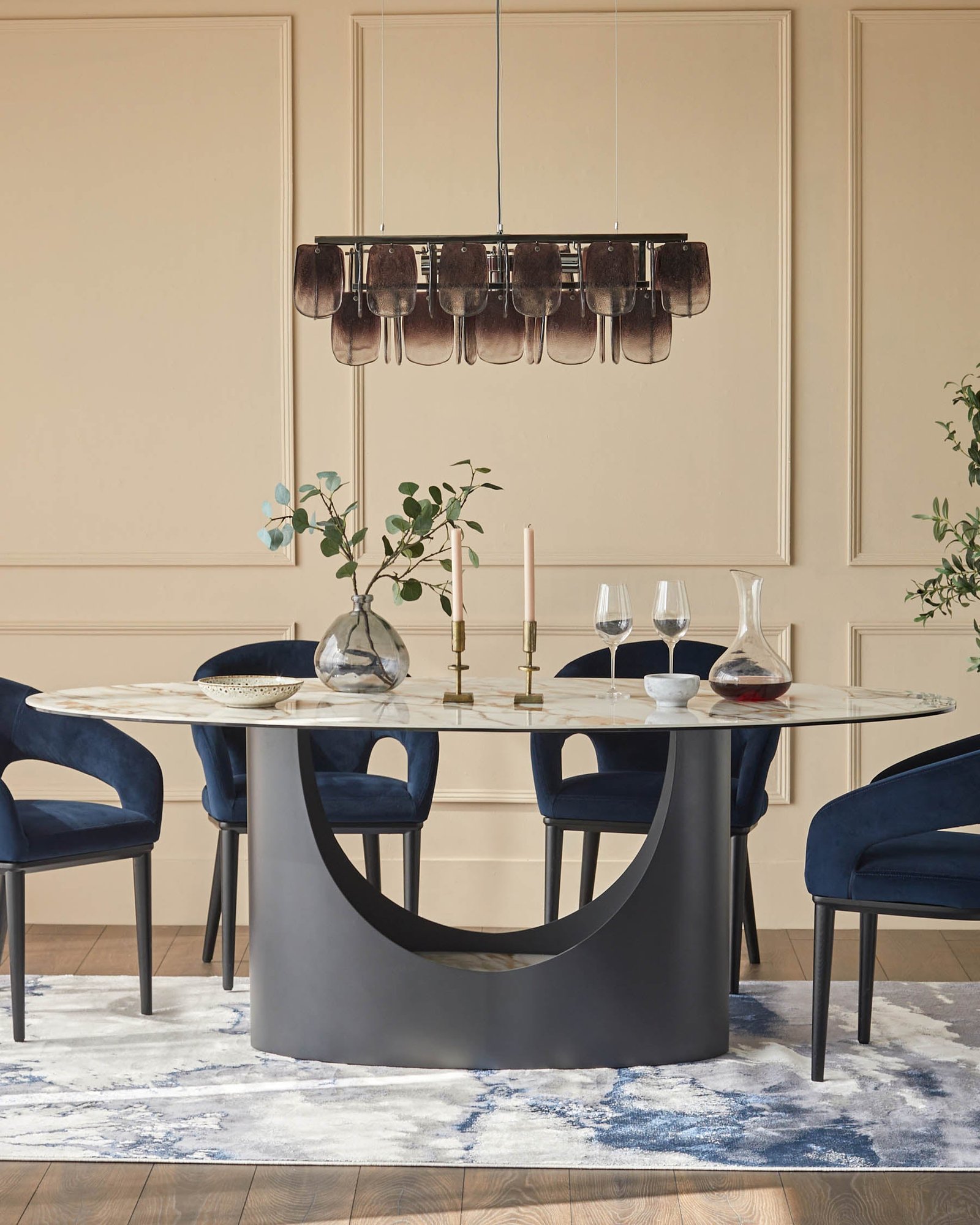 Giotto natural ceramic 8 seater dining table - Image 2