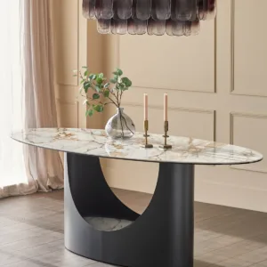Giotto natural ceramic 8 seater dining table