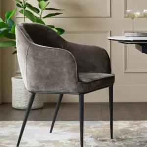 Harley mocha fabric dining chair