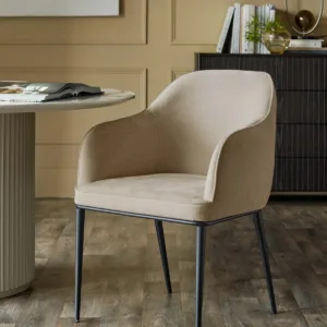 Harley champagne chenille dining chair