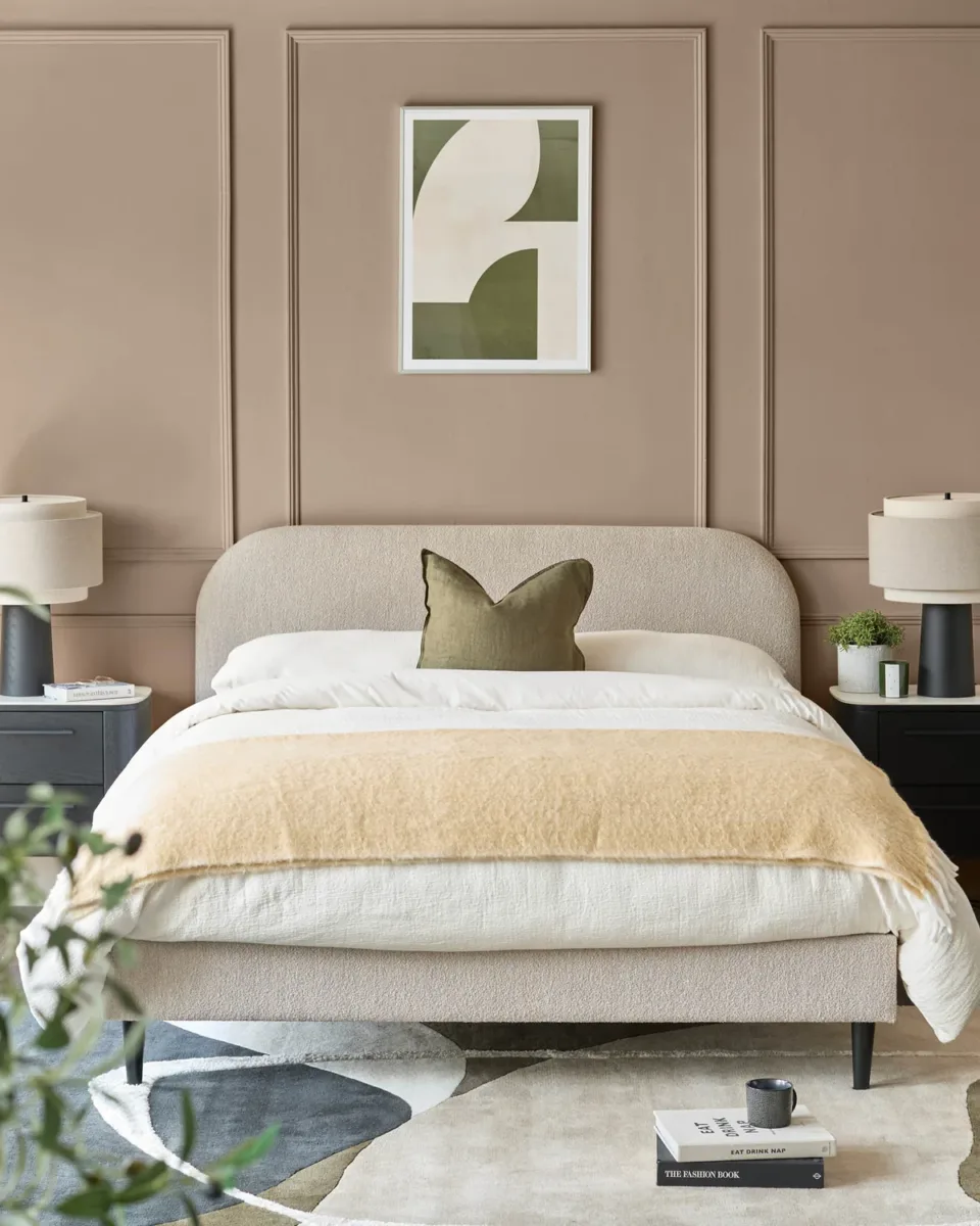 Hampton natural soft boucle double bed - Image 2