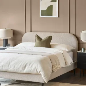 Hampton natural soft boucle double bed