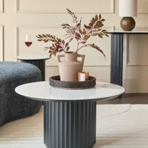 Hanne white ceramic coffee table