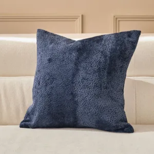 Harlene navy medium velvet cushion