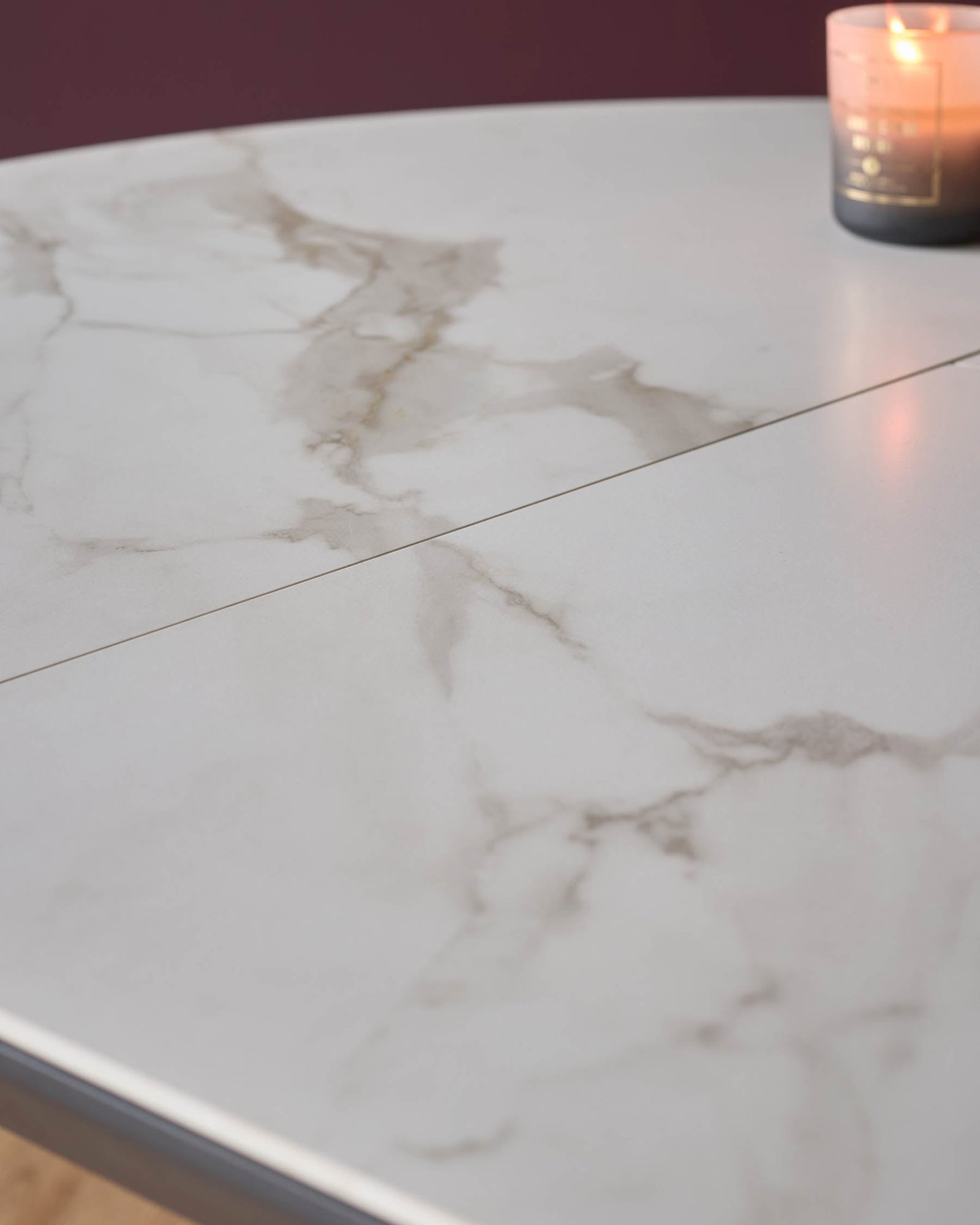 Hayden white round ceramic extending 4 to 6 dining table - Image 10