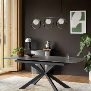 Hayden Light Grey Ceramic Extending 6 to 8 Seater Dining Table