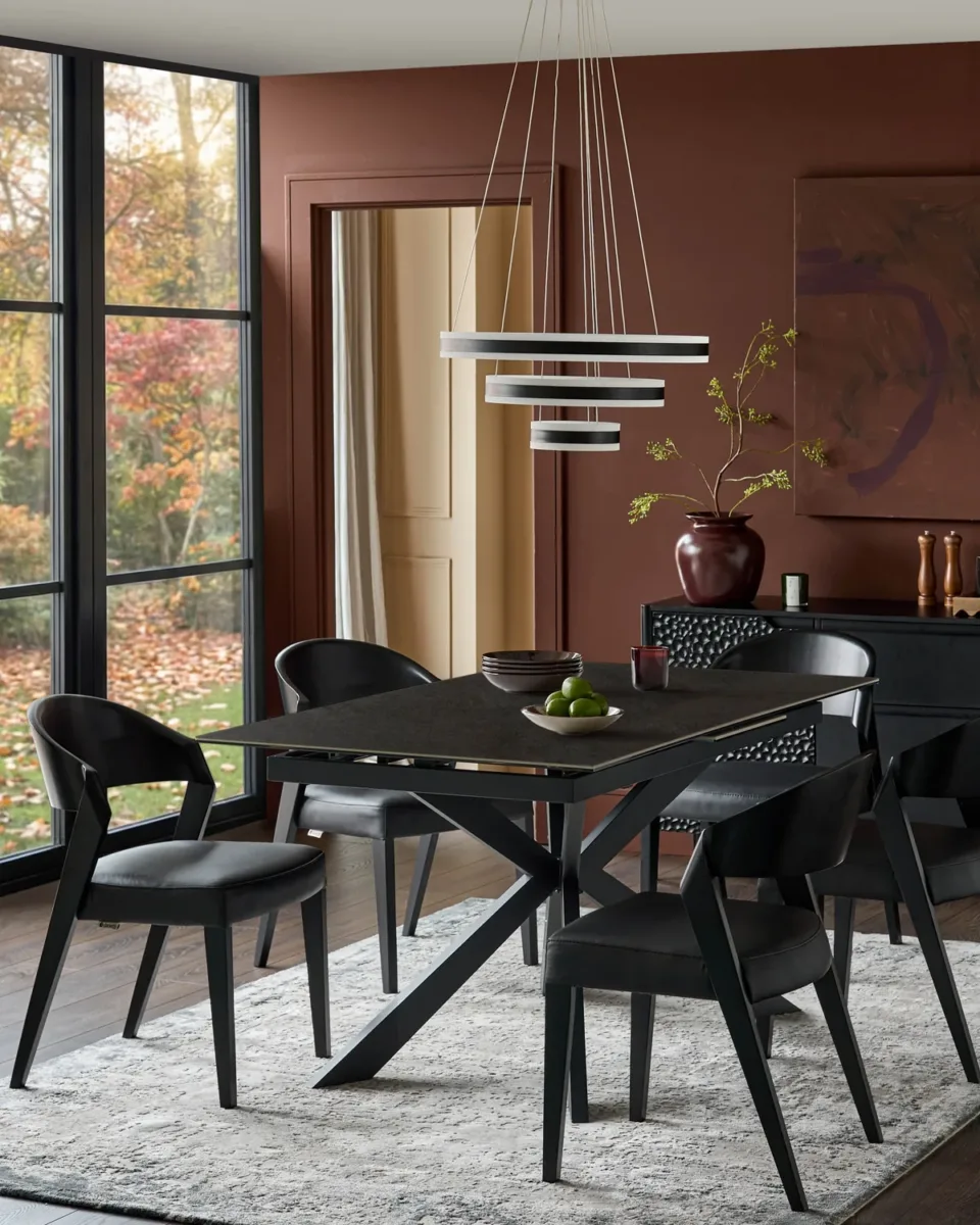 Hayden Dark Grey Ceramic Extending 6 To 8 Seater Dining Table - Image 2