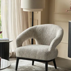 Heath cream chunky boucle accent chair