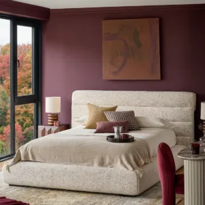 Hepworth natural chenille king size ottoman storage bed