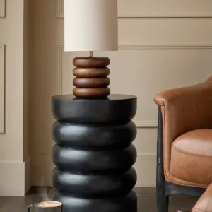 Hepworth black wood side table
