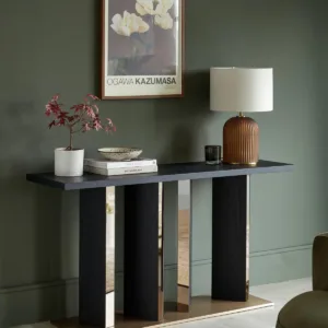 Holland black ash console table