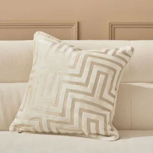 Imani ivory medium velvet cushion