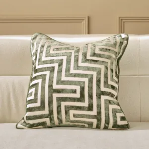 Imani olive green medium velvet cushion
