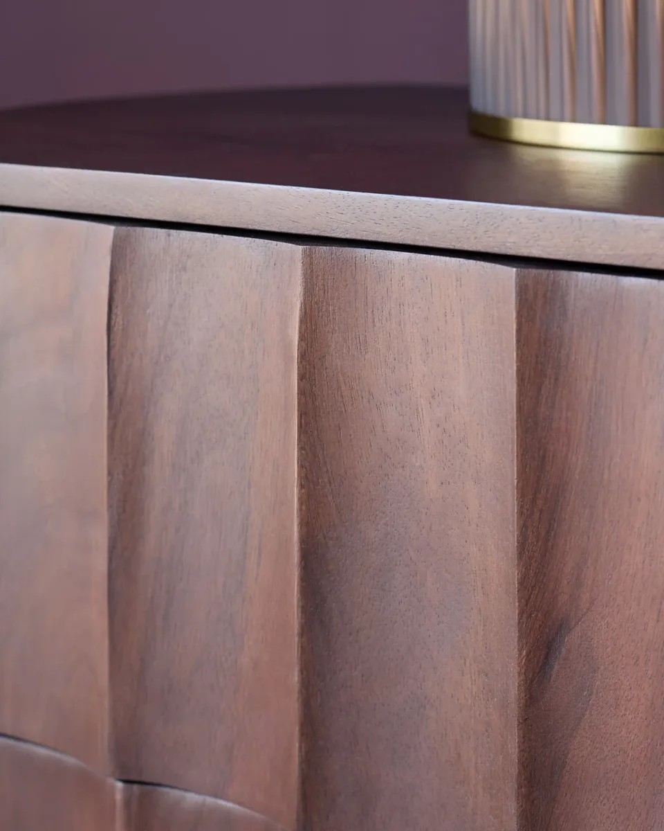 Juniper dark mango wood bedside table - Image 3