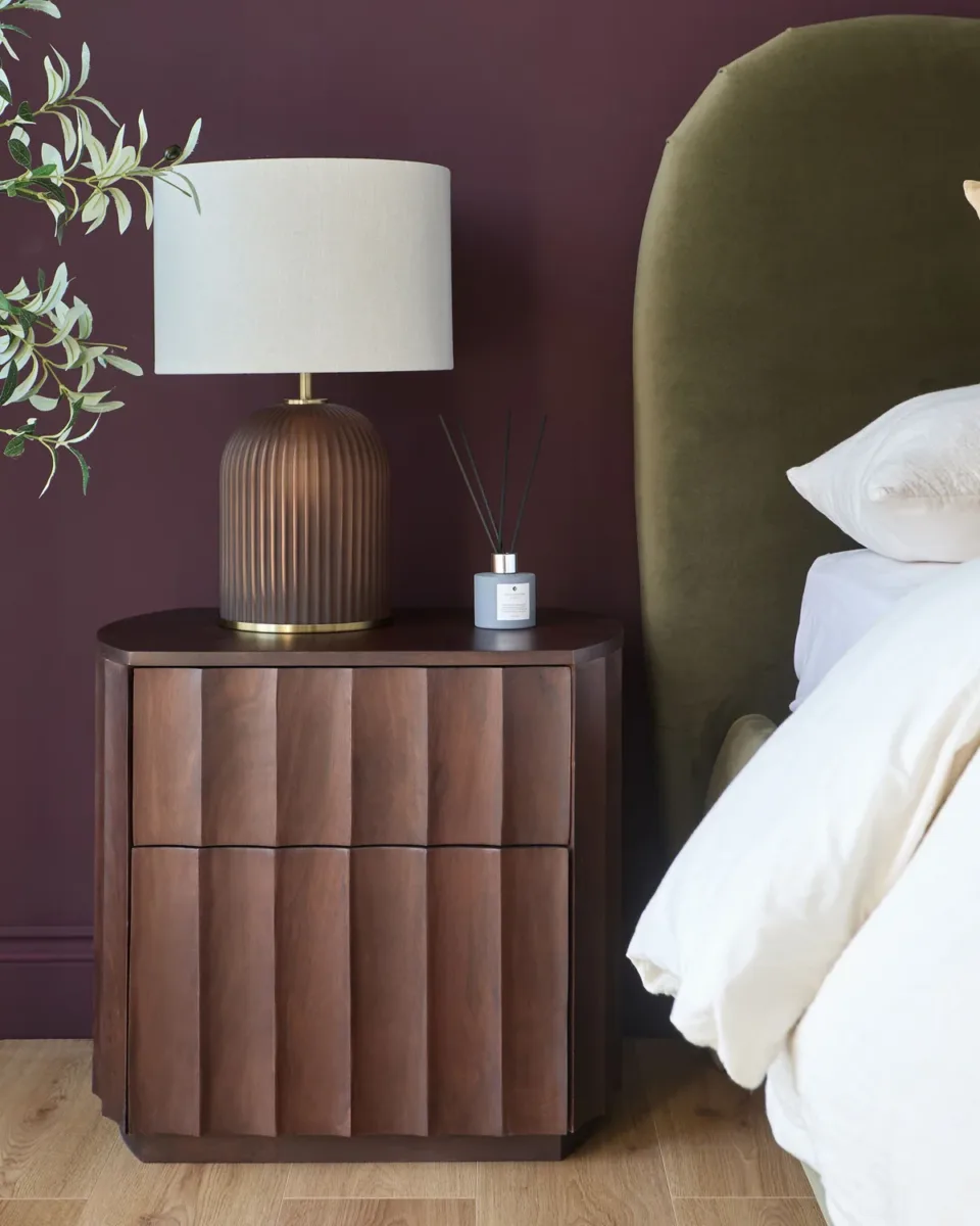 Juniper dark mango wood bedside table