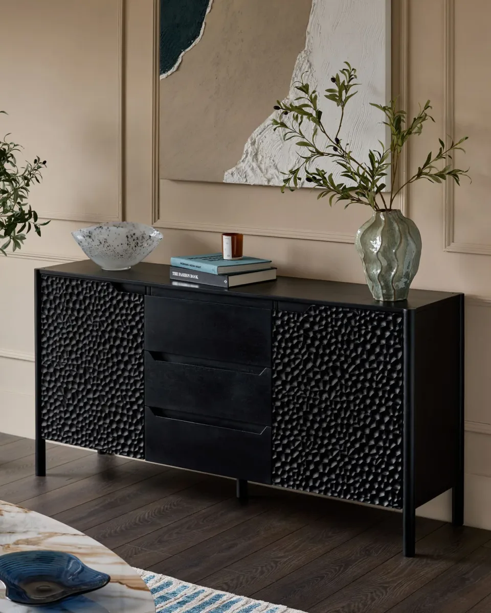 Knox black wood large sideboard - Image 2