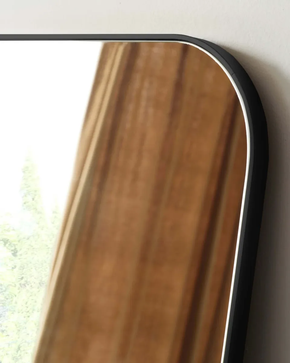 Larson Large Mantle Wall Mirror Black - Image 3