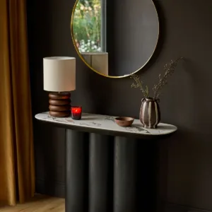 Lena white calacatta console table