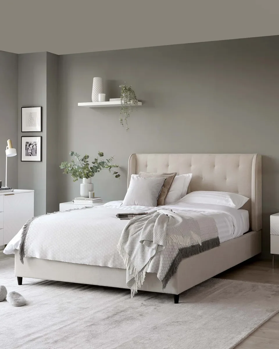 Lenora Cream Fabric Double Ottoman Storage Bed