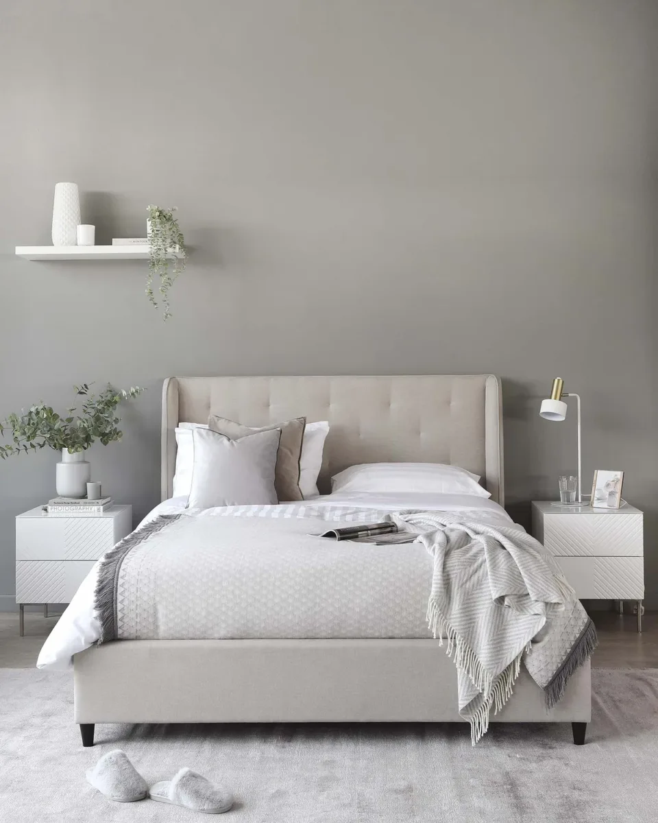 Lenora Cream Fabric Double Ottoman Storage Bed - Image 3