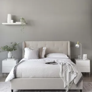 Lenora Cream Fabric Super King Size Ottoman Storage Bed
