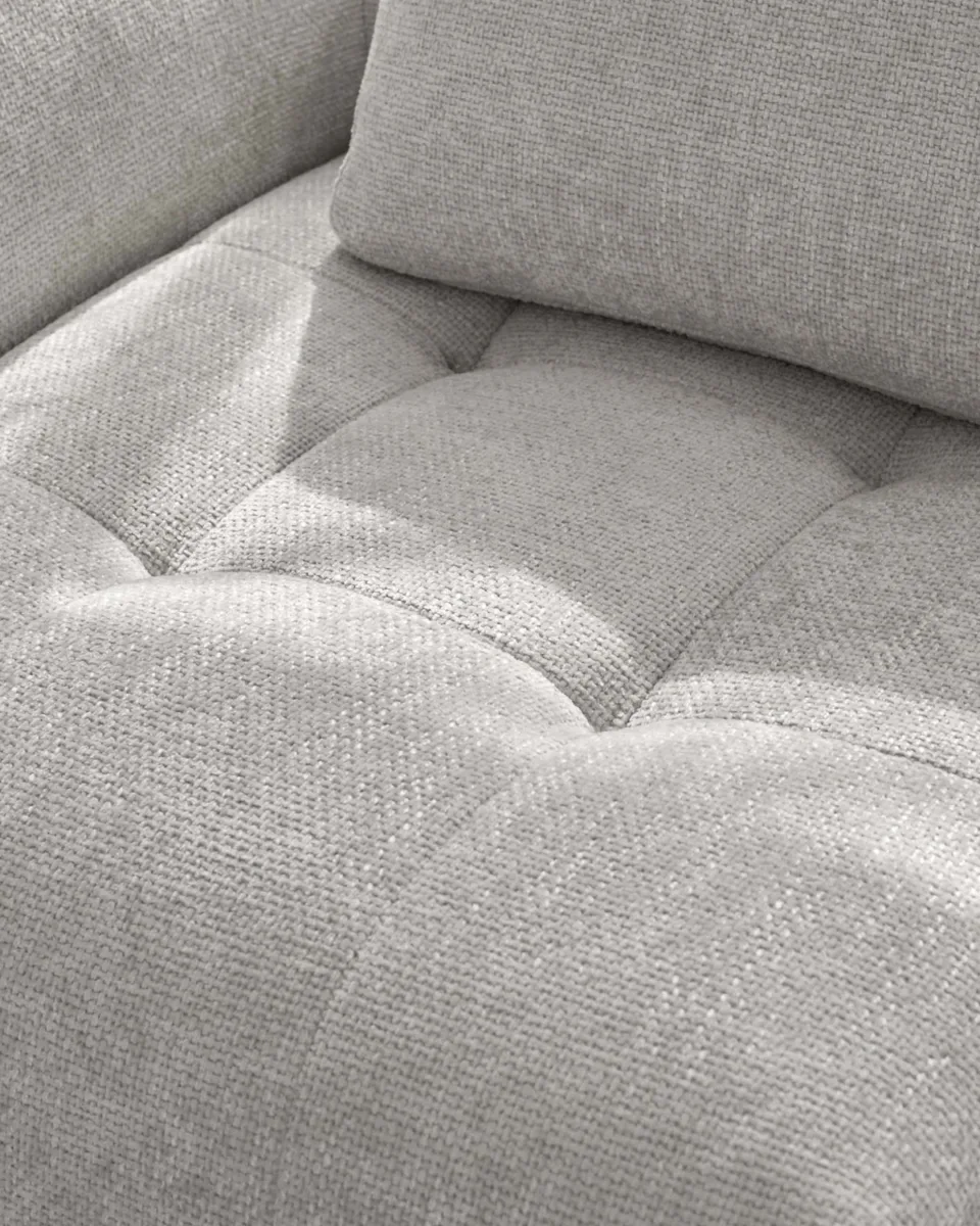 Lillian light grey fabric sofa module - Image 2