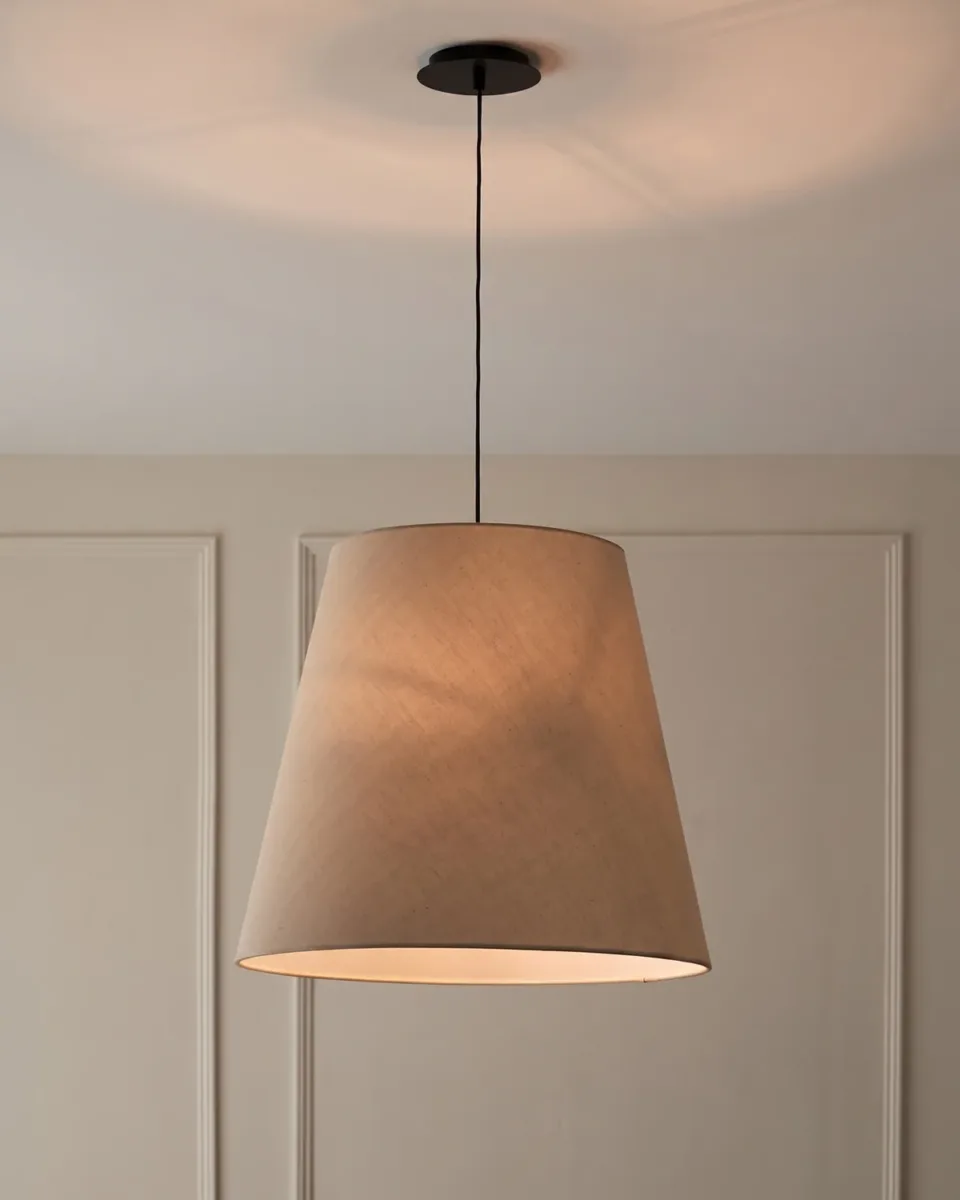 Linden natural linen pendant light - Image 2