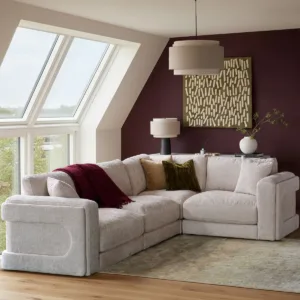 Lynetta natural weave small corner sofa