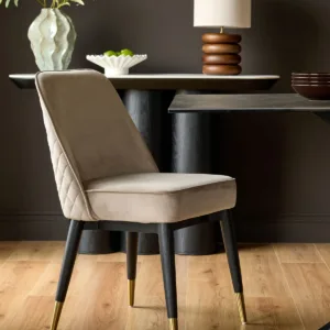 Mae champagne velvet dining chair - set of 2