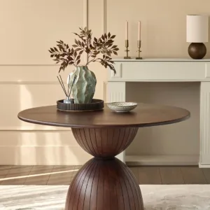 Malin dark wood 4 seater dining table