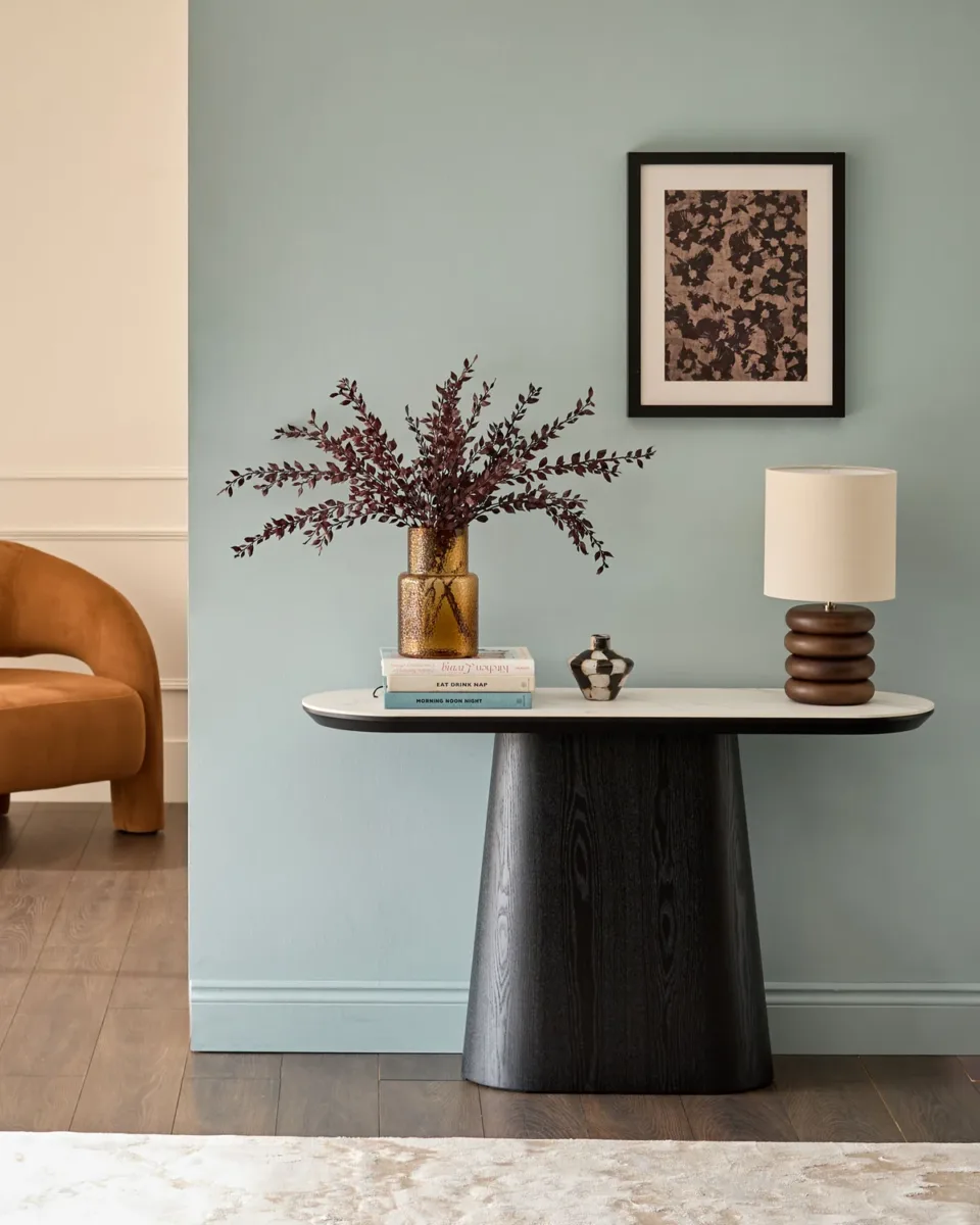 Manhattan white ceramic console table - Image 2