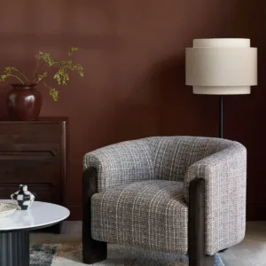 Miles dark chocolate mixed material occasional chair