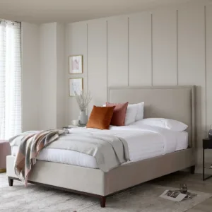 Monica Champagne Velvet Super King Size Ottoman Storage Bed