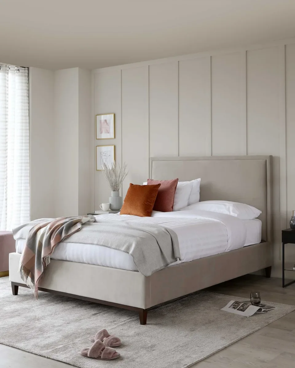 Monica Champagne Velvet Double Ottoman Storage Bed