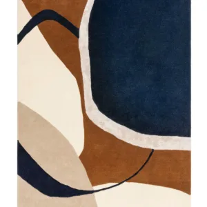 Neo navy textured medium rug