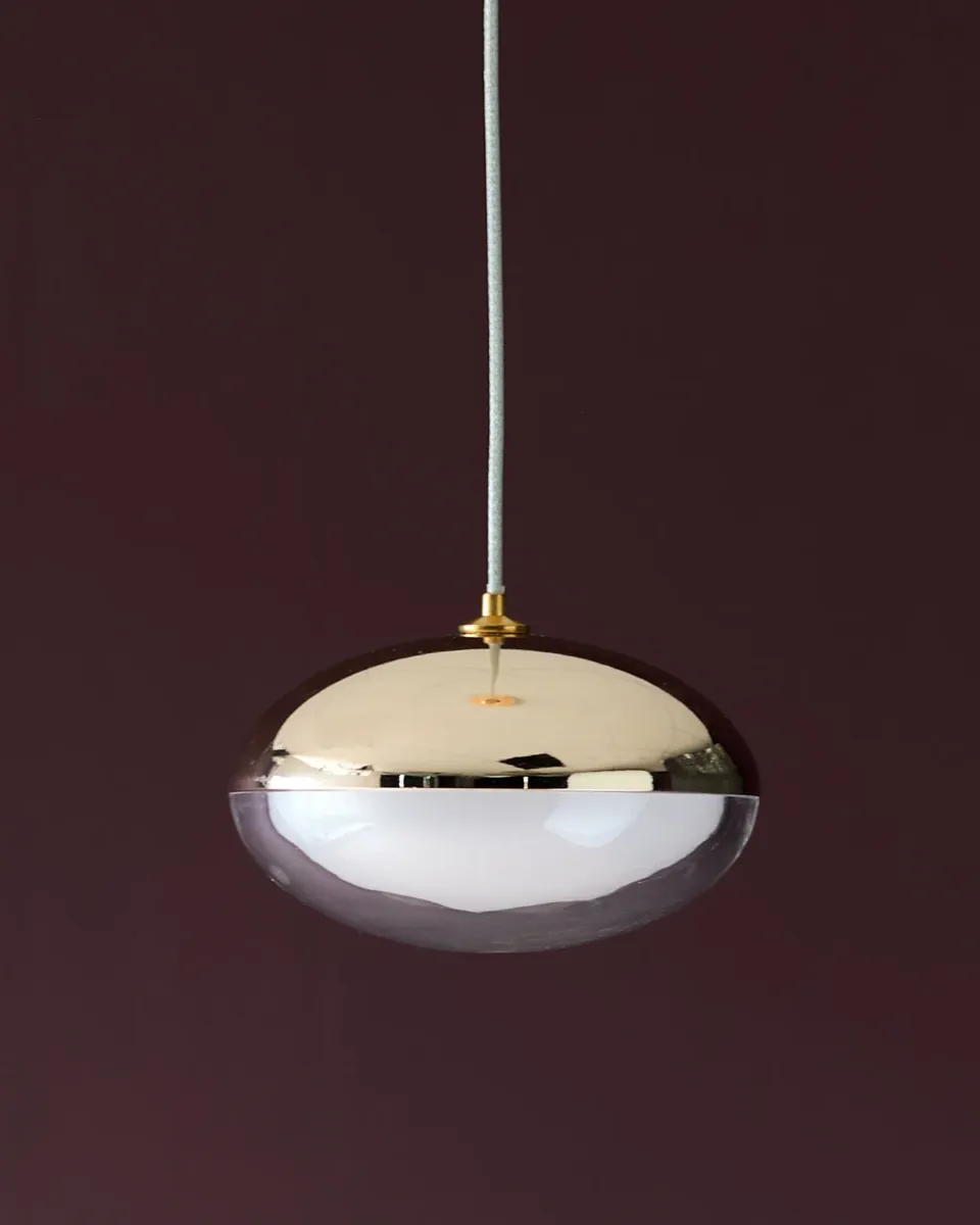 Nina soft gold with clear glass LED adjustable single pendant light