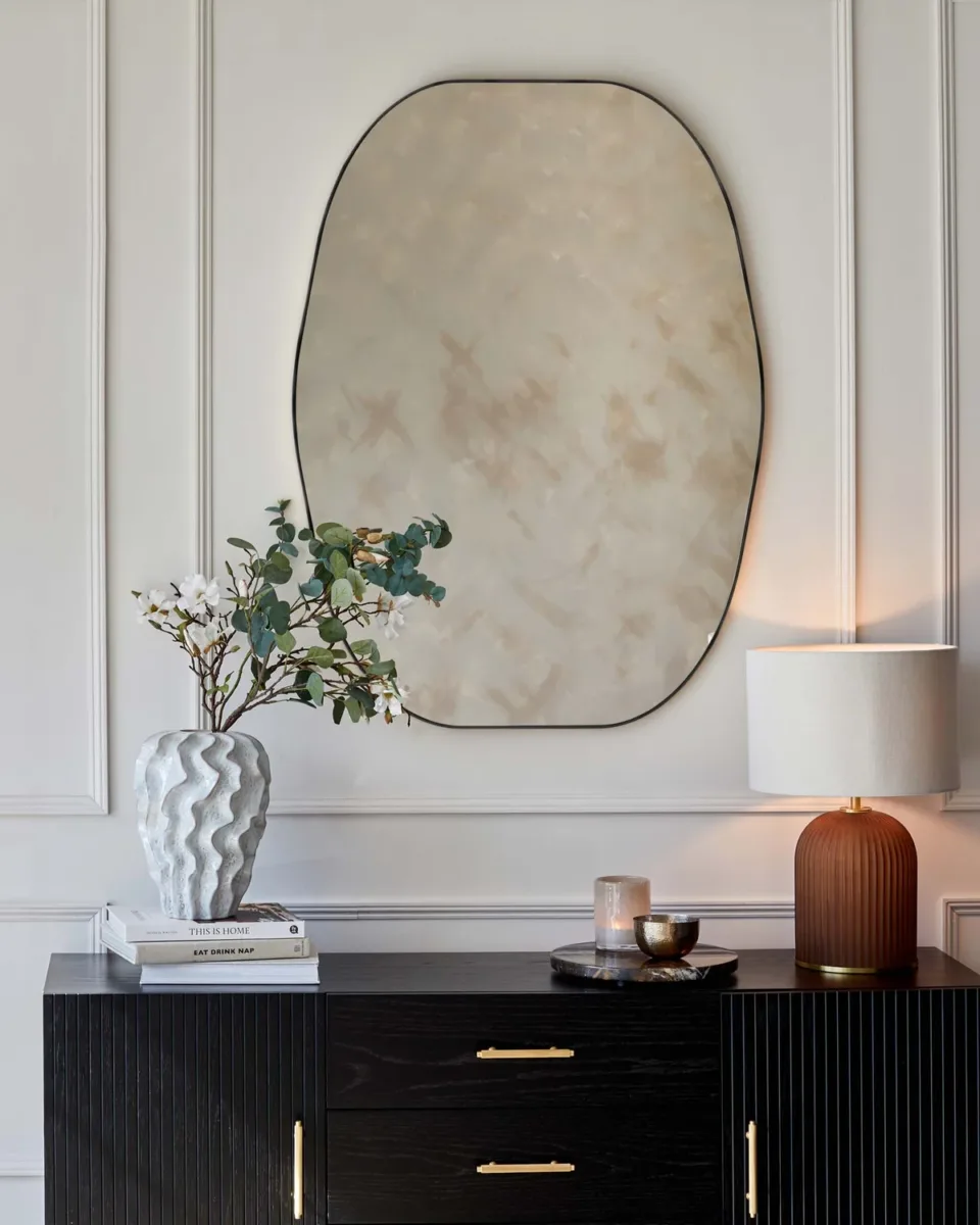 Odense Large Wall Mirror Black - Image 2
